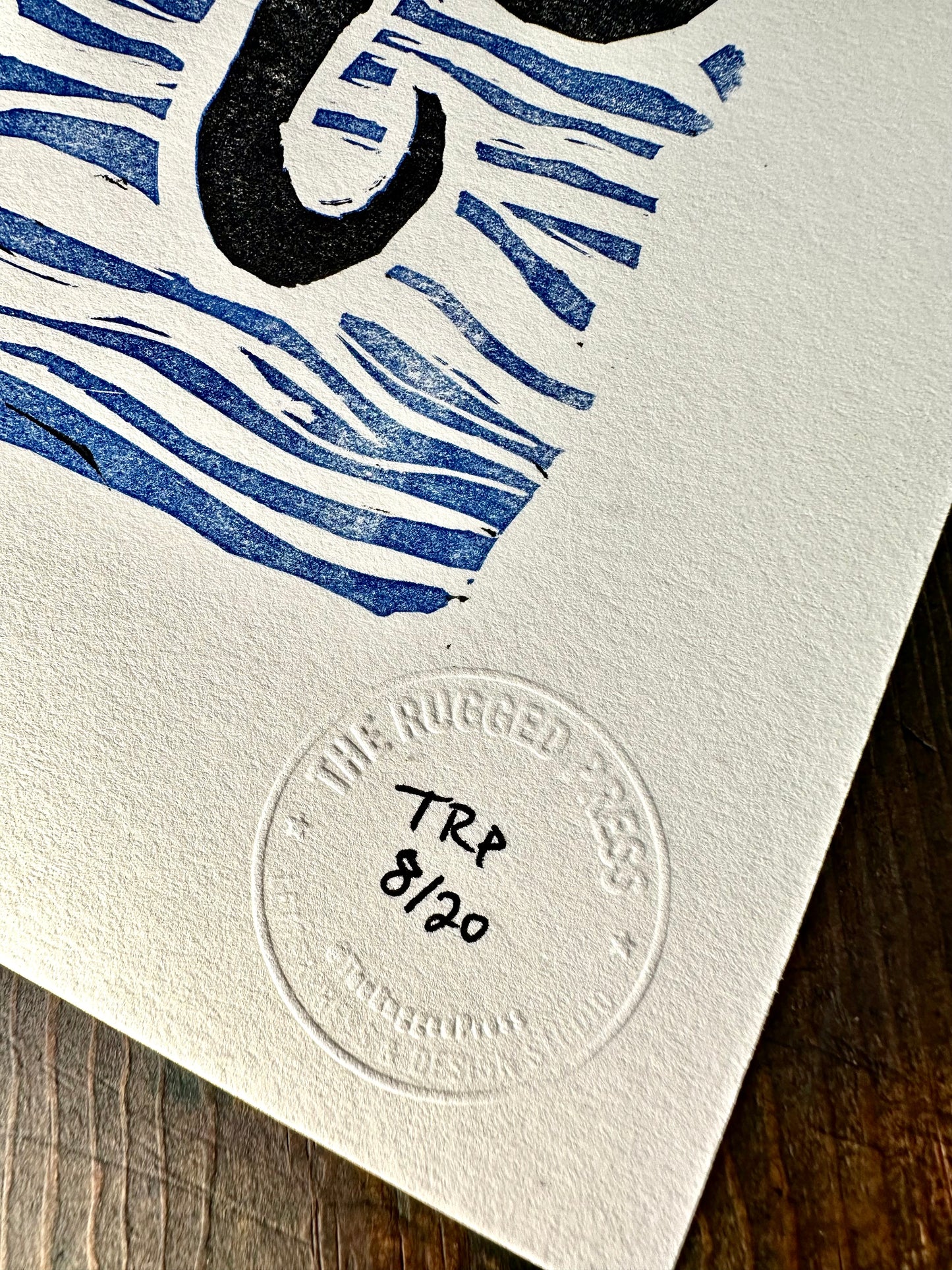 Release the Kraken – 8 x 10 linocut print