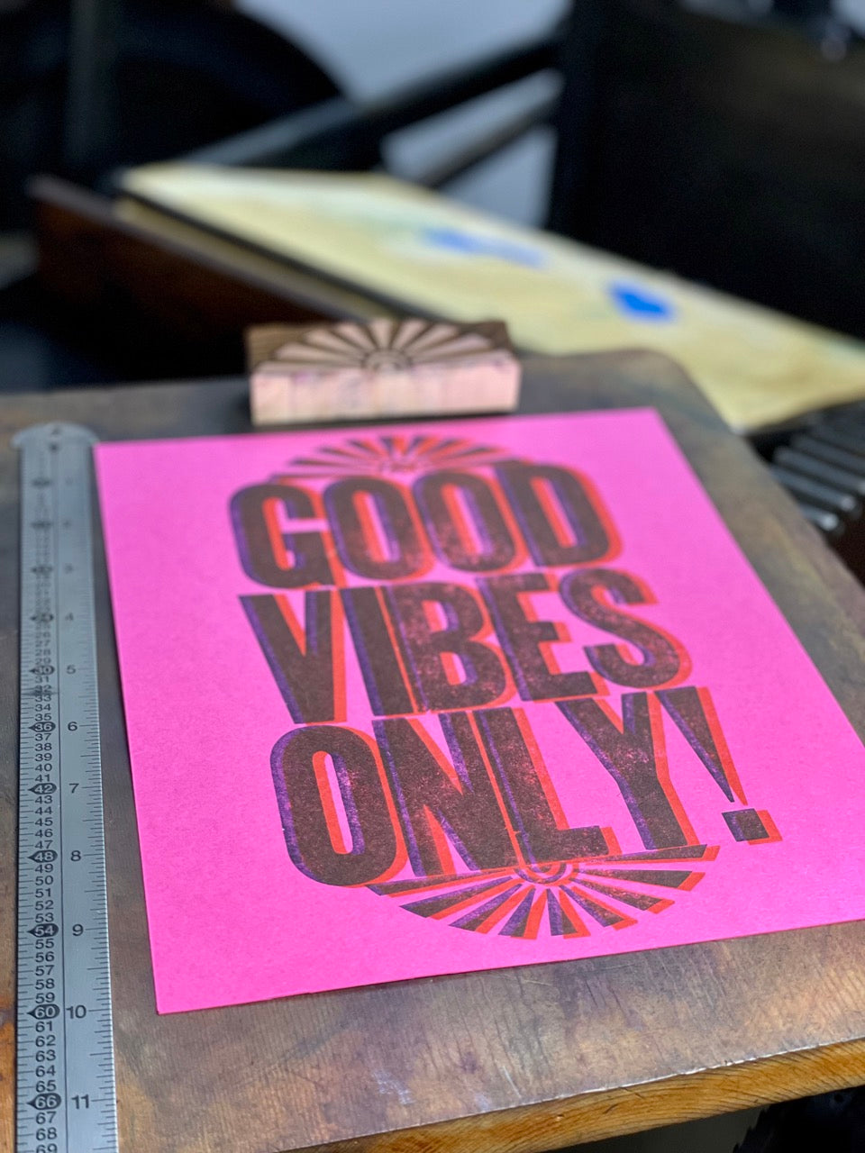 Good Vibes Only - 8x10 Letterpress art print