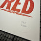 Take me to the Red  Handmade Letterpress Art print - Unframed  detail view - on white paper